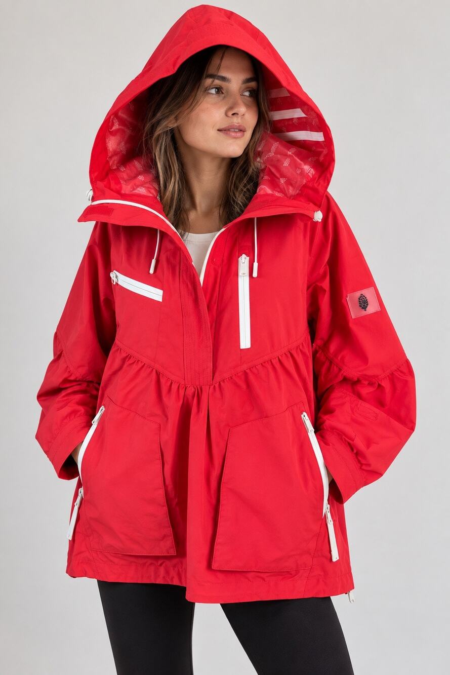 FP Movement Free People Red Hooded Utility Jacket Victory Red NWT Size S $348